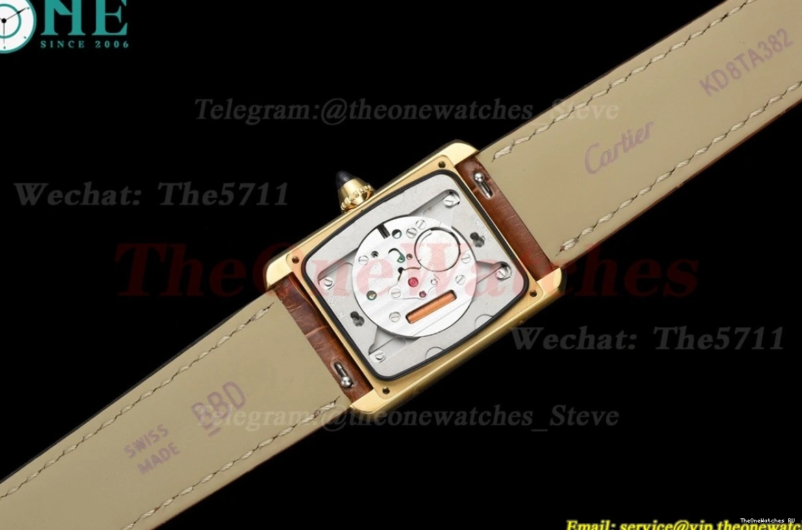 Tank Alligator White Quartz 25.5mm Dial Louis LE YG F1F 0704